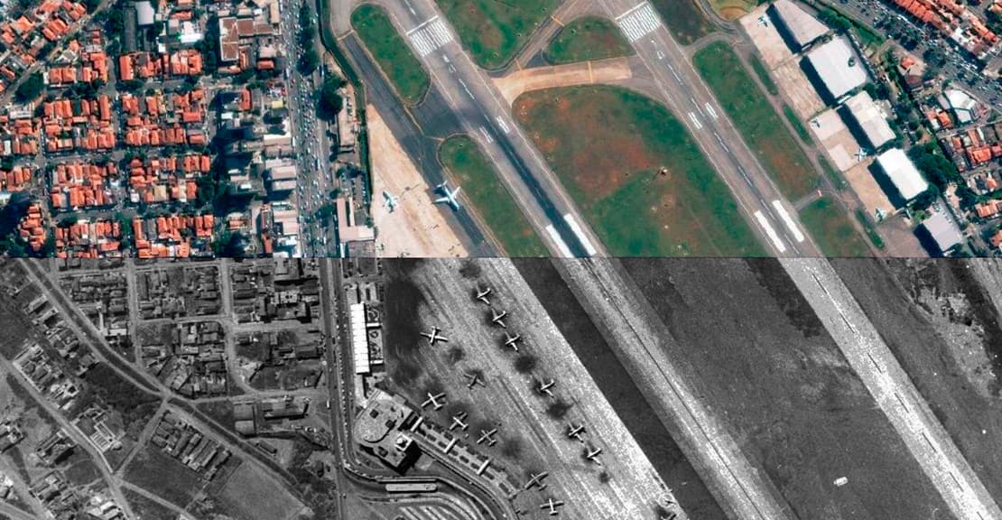 Imagem aérea de São Paulo em 1958